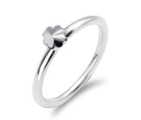 Plain Floral Silver Ring NSR-463